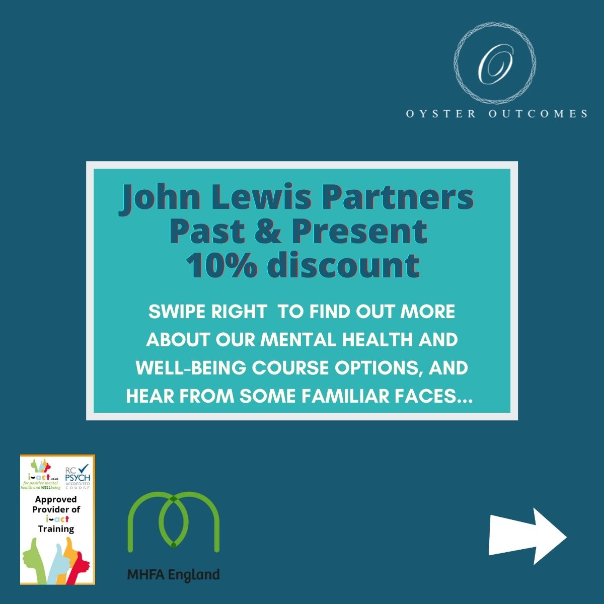 John Lewis Partners past & present 10% discount – online Mental Health First Aid Course